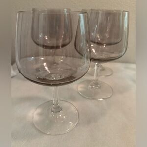 4 Smokey gray German wine glass / whiskey sniffer. 6”  12oz